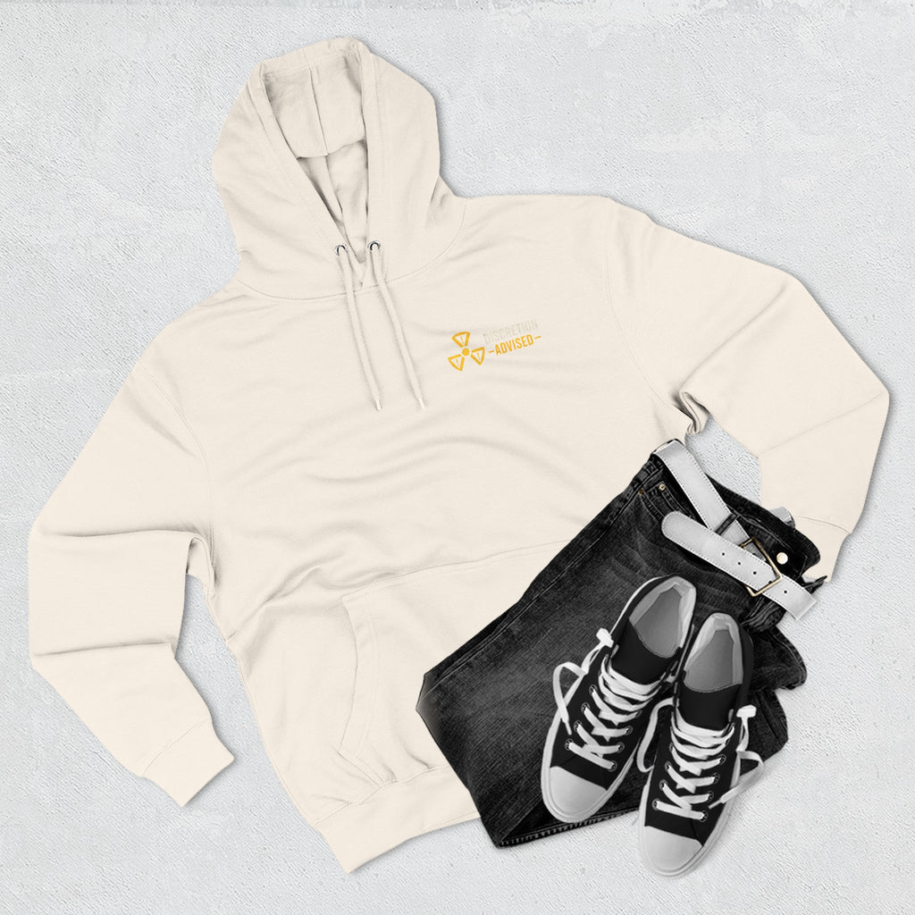 Three-Panel Fleece Hoodie — Vintage Worker vs. Rich Illustration Pullover