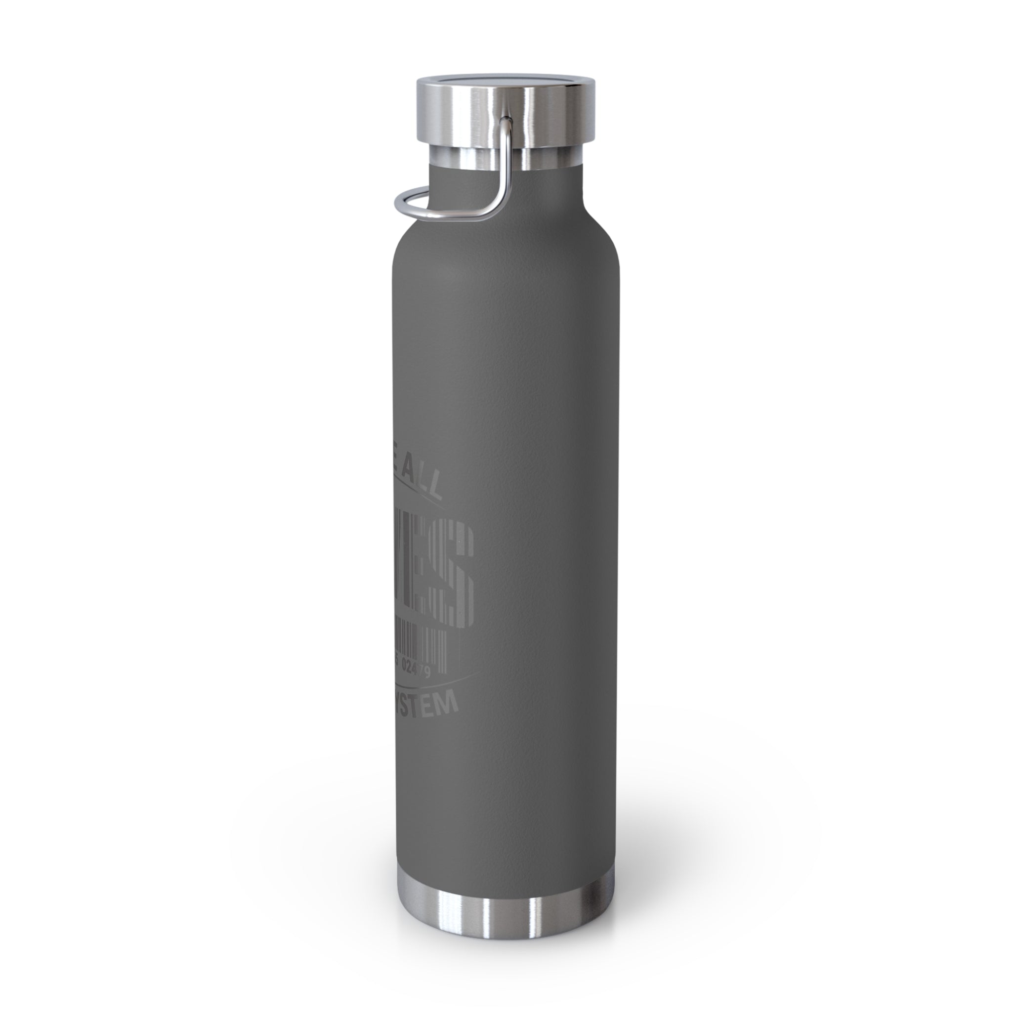 Insulated 22oz Copper Bottle — 'We Are All Slaves to the System' Graphic