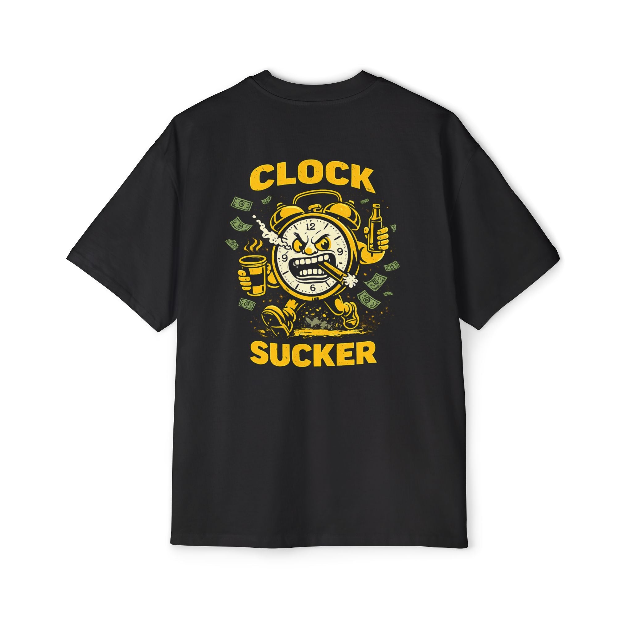 Clock Sucker Graphic Tee — Bold Retro Alarm Clock Design