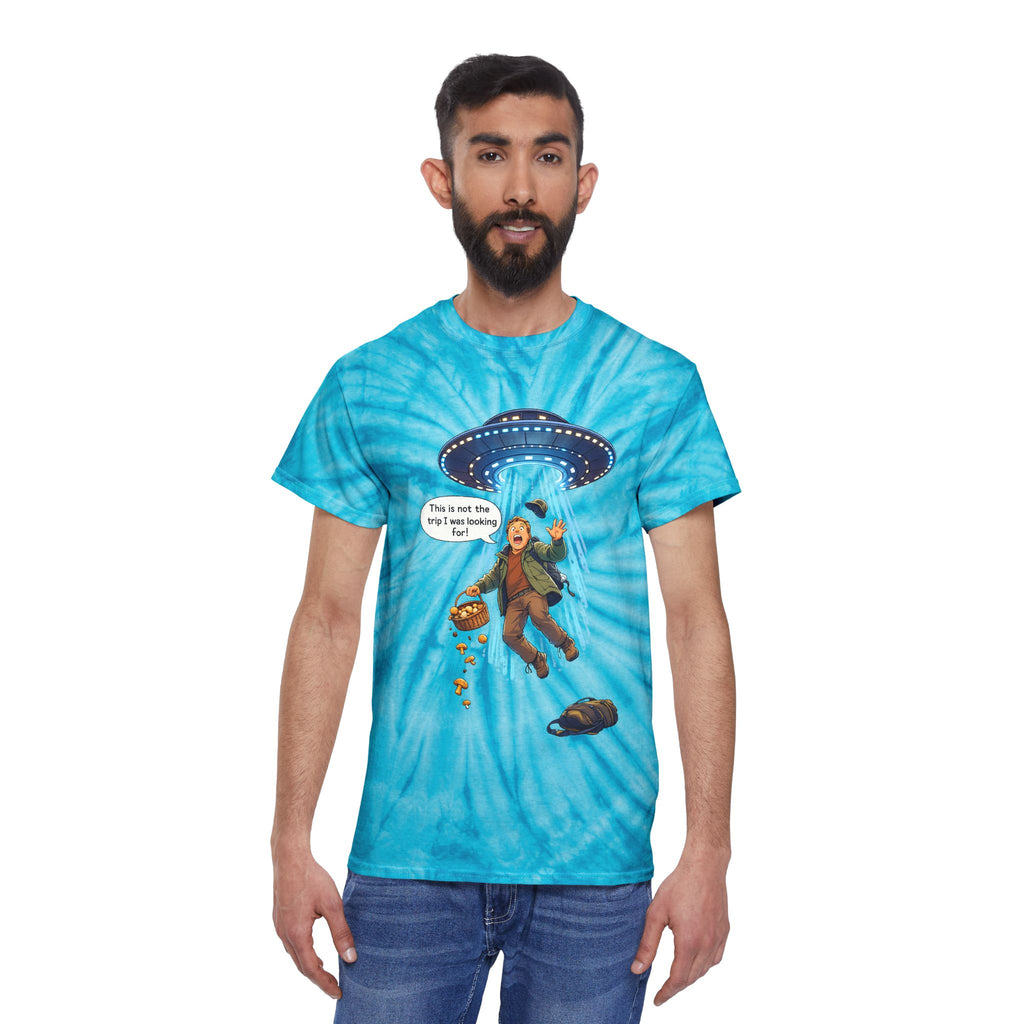 Alien Abduction Tie-Dye Tee — "This is not the trip" Graphic