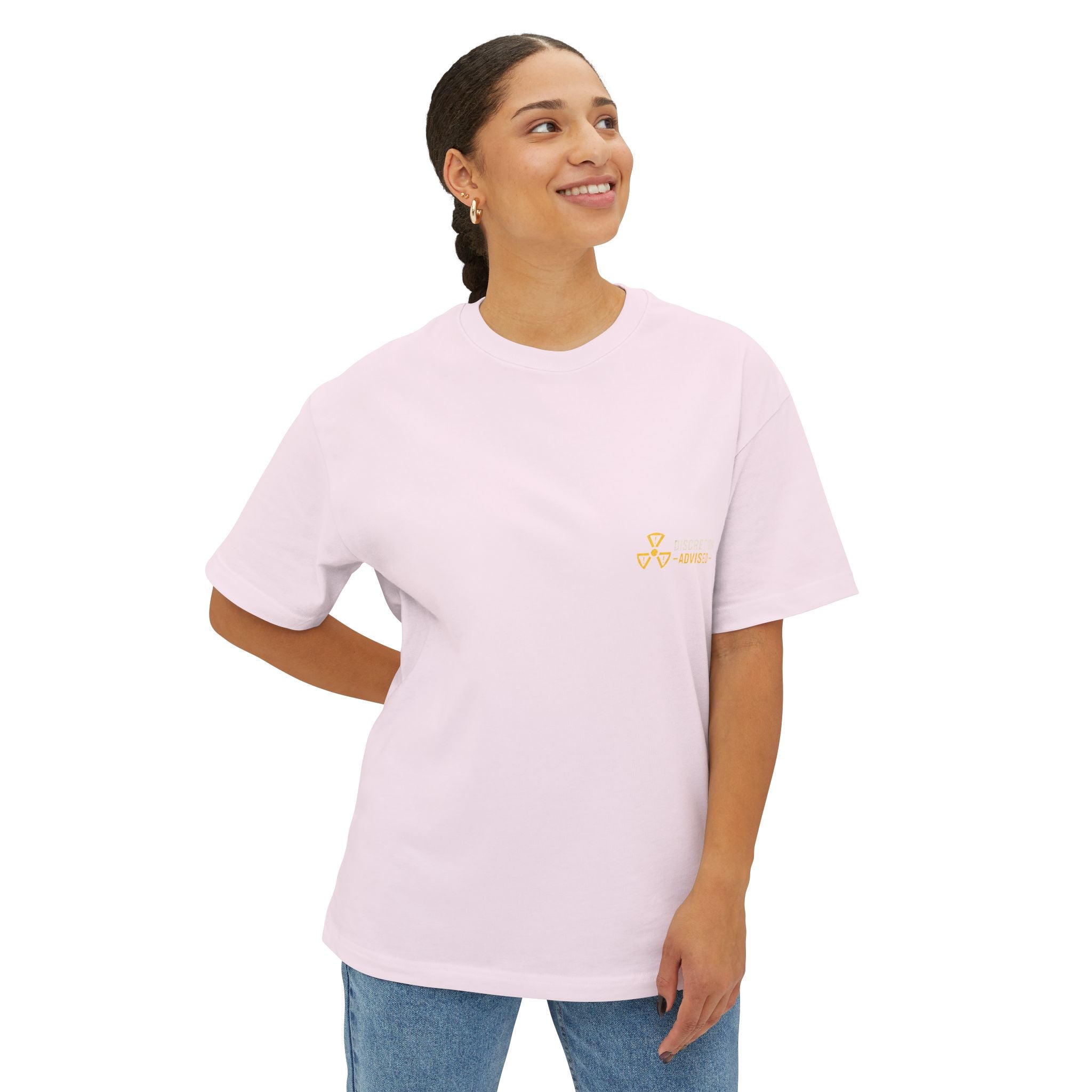 Above Evereyone Alien — Minimal Pink Daisy Chest Graphic