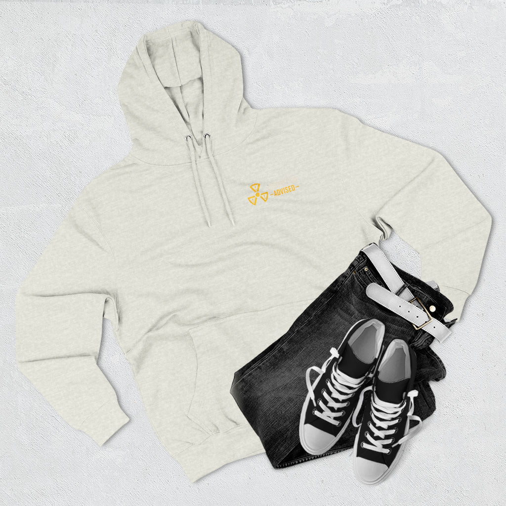 Three-Panel Fleece Hoodie — Vintage Worker vs. Rich Illustration Pullover