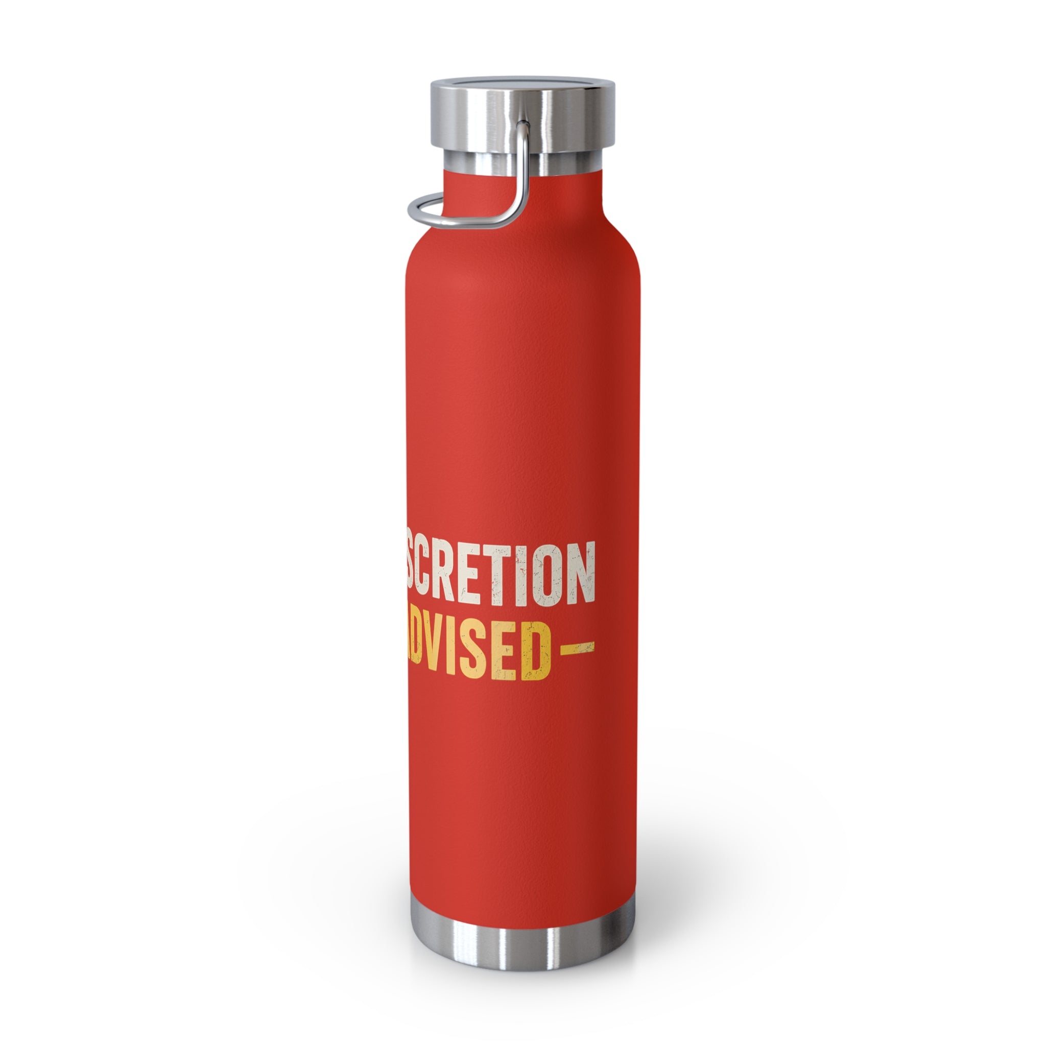 Insulated 22oz Water Bottle — 'Discretion Advised' Radiation Icon Stainless Vacuum Bottle