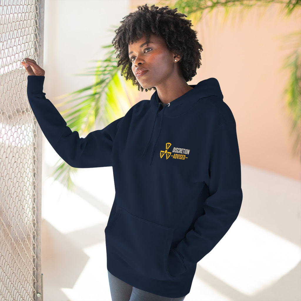 Three-Panel Fleece Hoodie — Vintage Worker vs. Rich Illustration Pullover