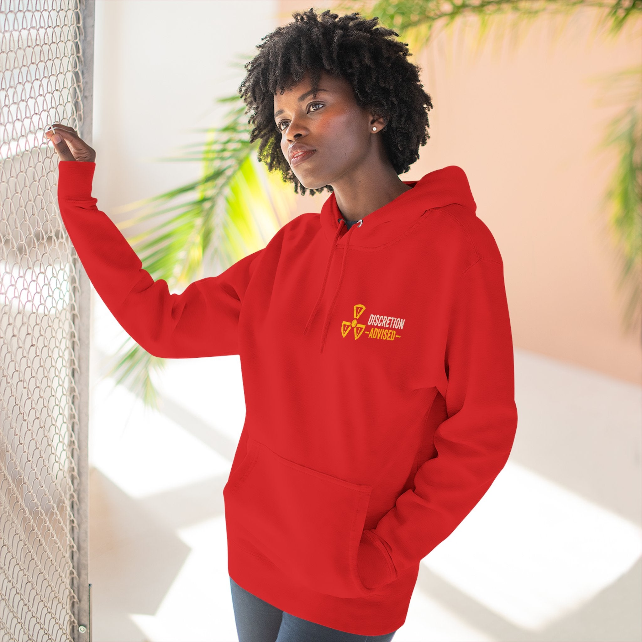Three-Panel Fleece Hoodie — Vintage Worker vs. Rich Illustration Pullover
