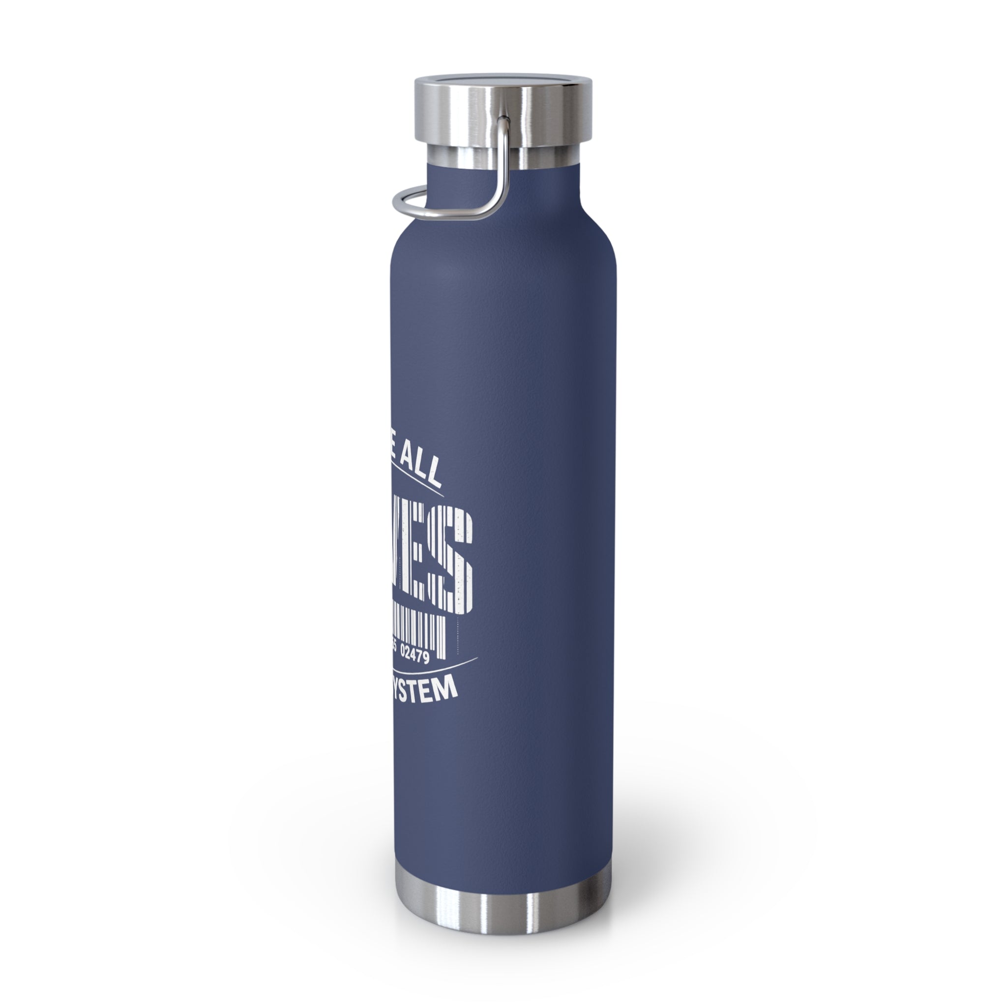 22oz Insulated Bottle — "We Are All Slaves to the System" Red Stainless Vacuum