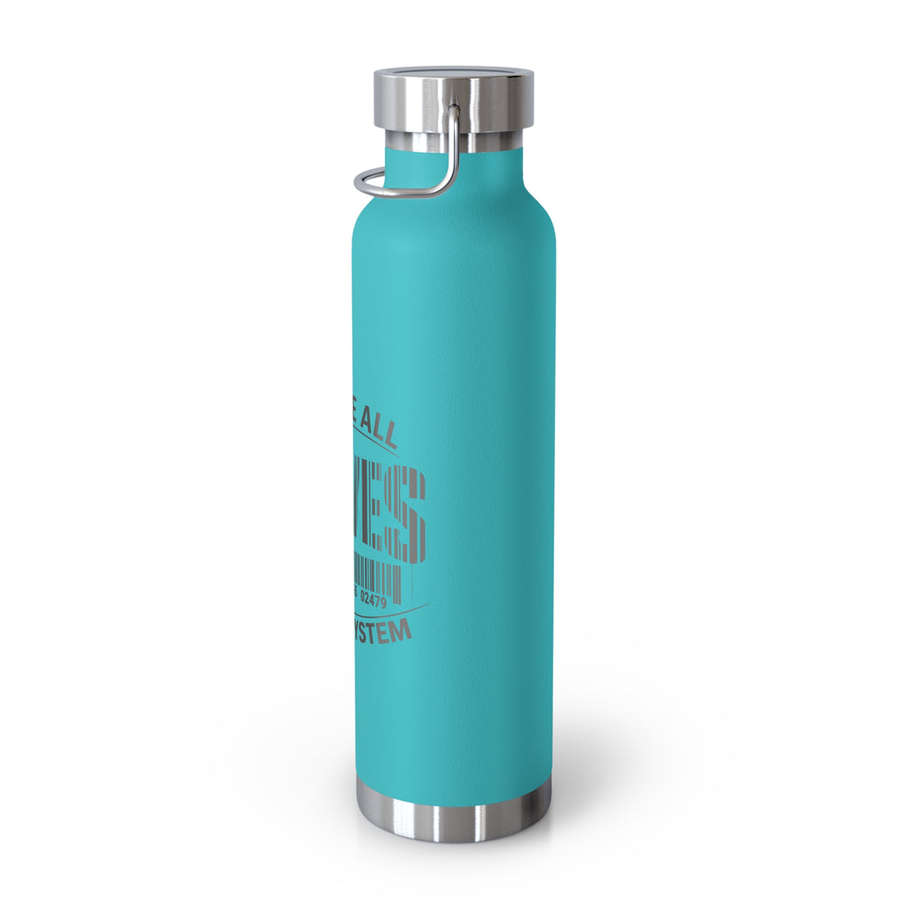 Insulated 22oz Copper Bottle — 'We Are All Slaves to the System' Graphic