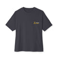 Iron Buffalo Design LLC — Small Gold 'Caution' Graphic Boxy T‑Shirt