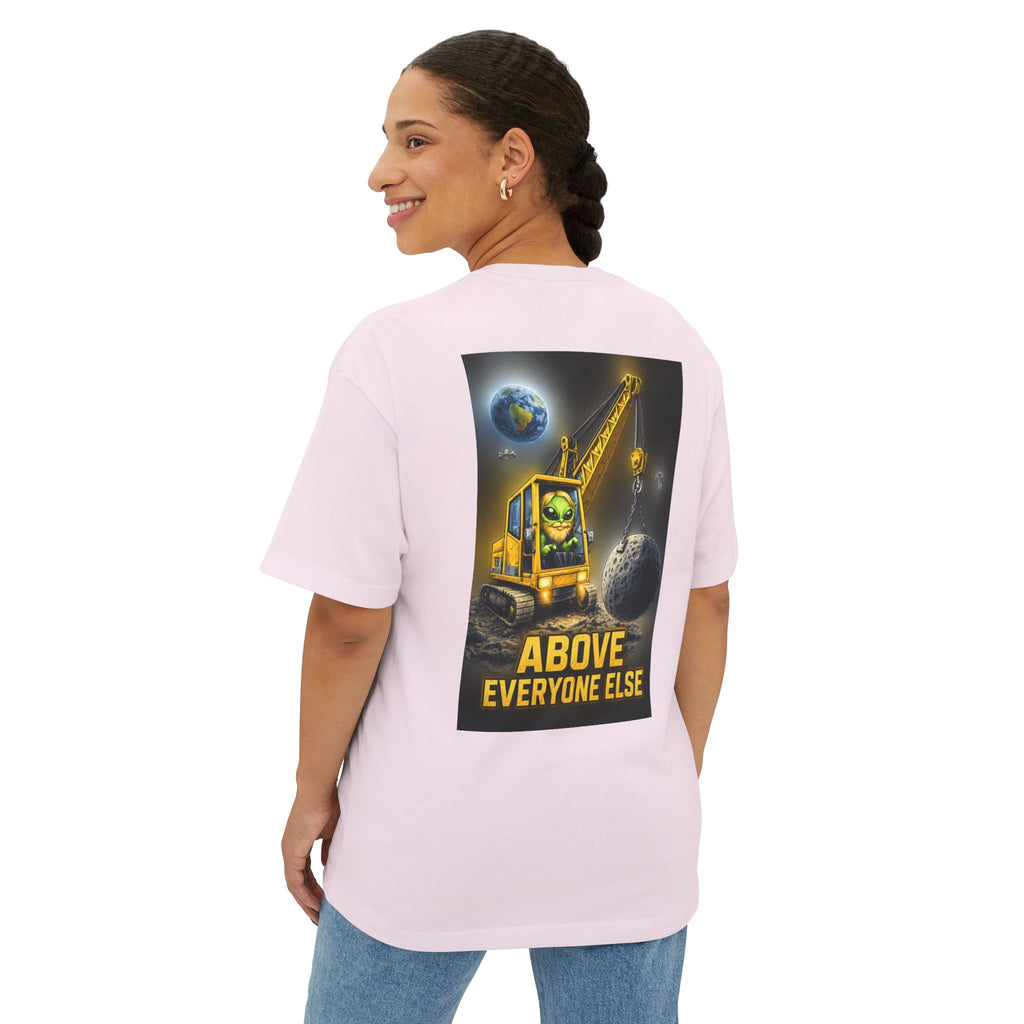 Above Evereyone Alien — Minimal Pink Daisy Chest Graphic