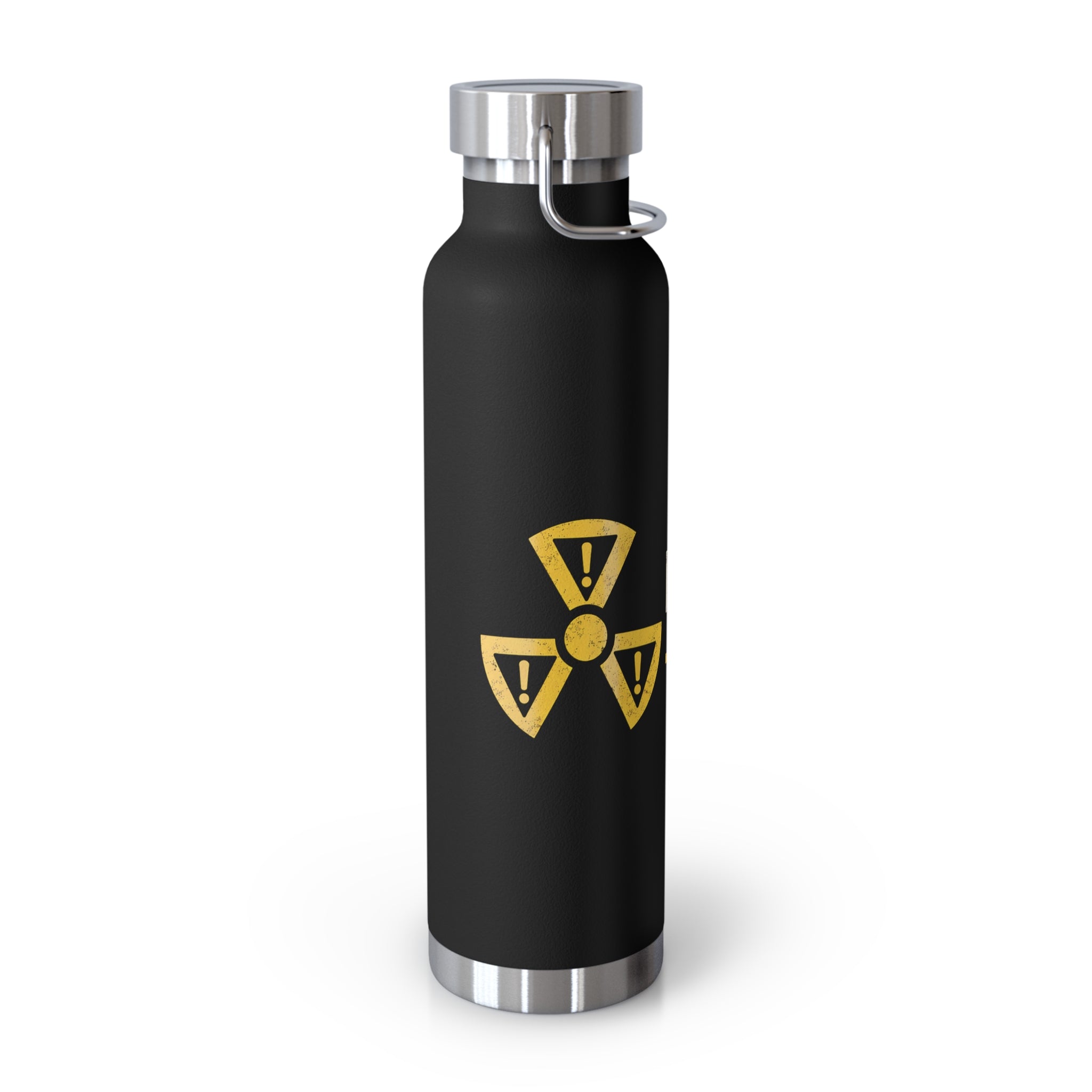 Insulated 22oz Water Bottle — 'Discretion Advised' Radiation Icon Stainless Vacuum Bottle