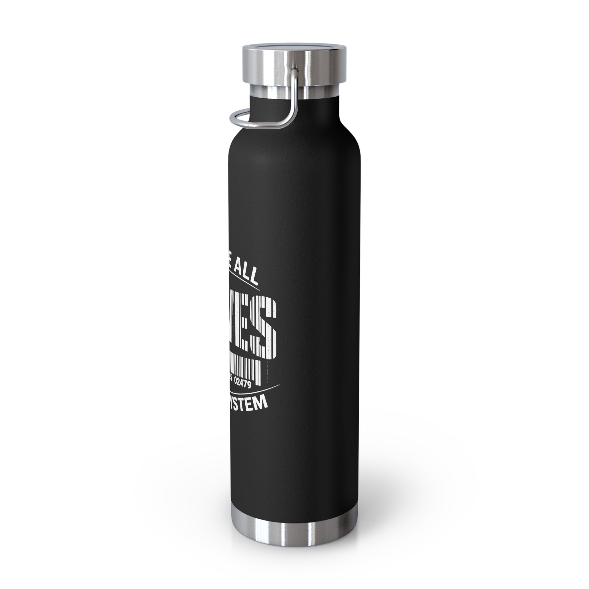 22oz Insulated Bottle — "We Are All Slaves to the System" Red Stainless Vacuum
