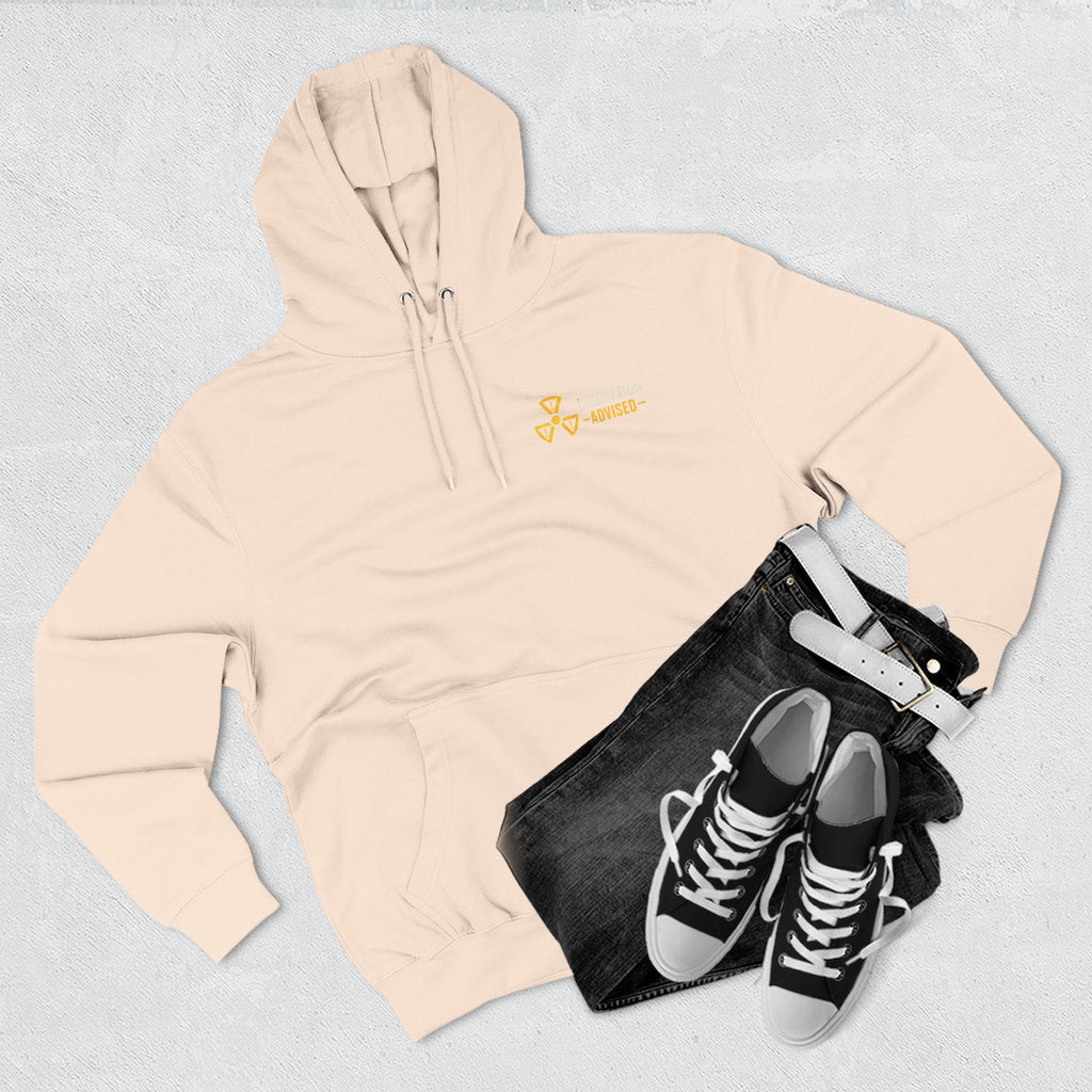 Three-Panel Fleece Hoodie — Vintage Worker vs. Rich Illustration Pullover