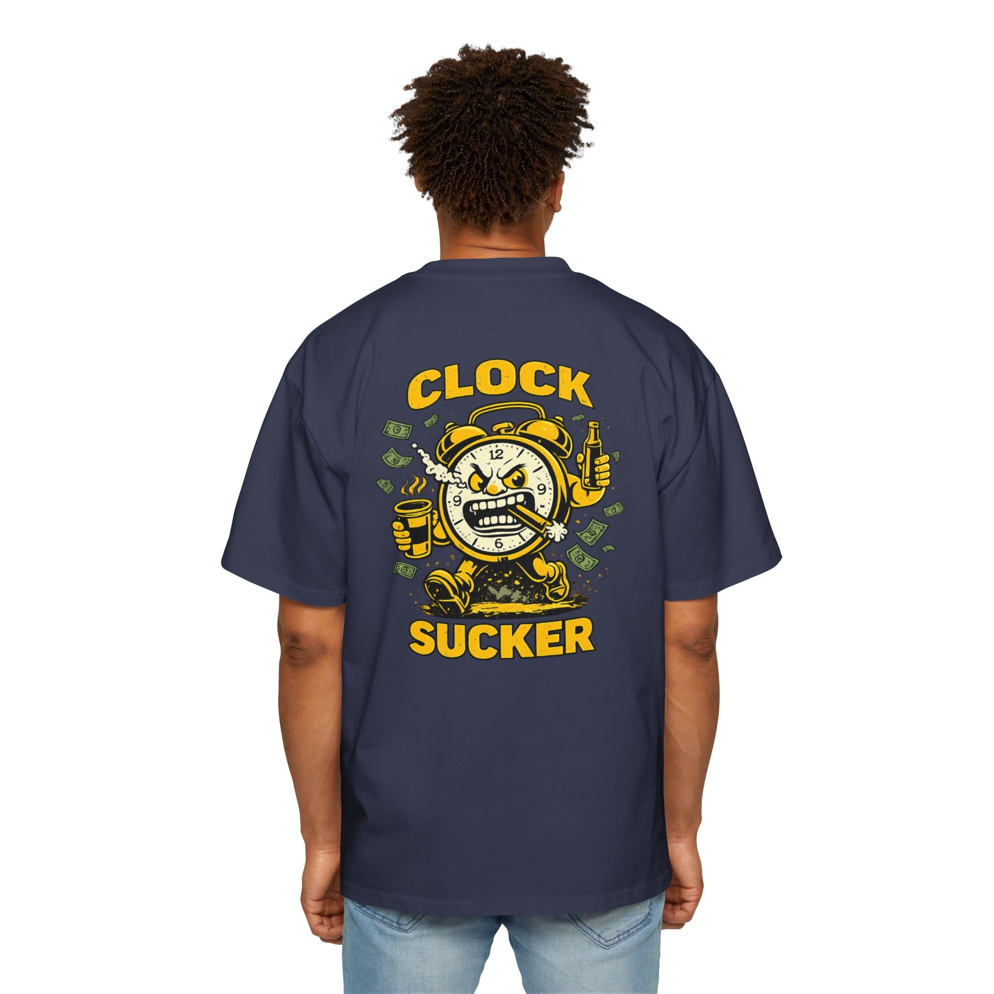 Clock Sucker Graphic Tee — Bold Retro Alarm Clock Design