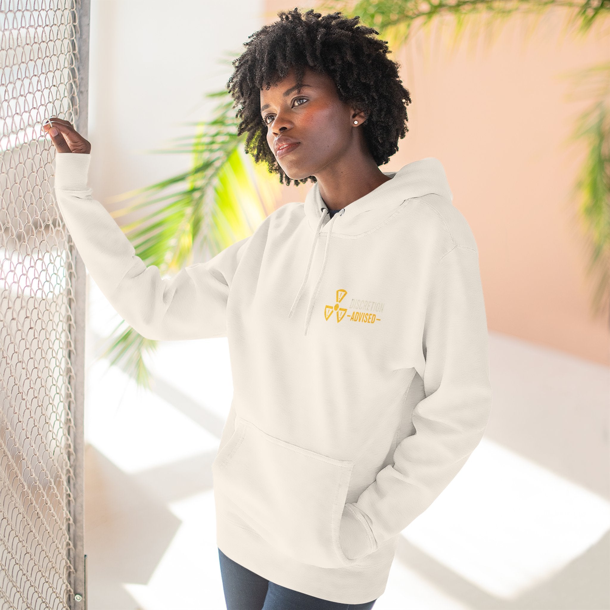 Three-Panel Fleece Hoodie — Vintage Worker vs. Rich Illustration Pullover