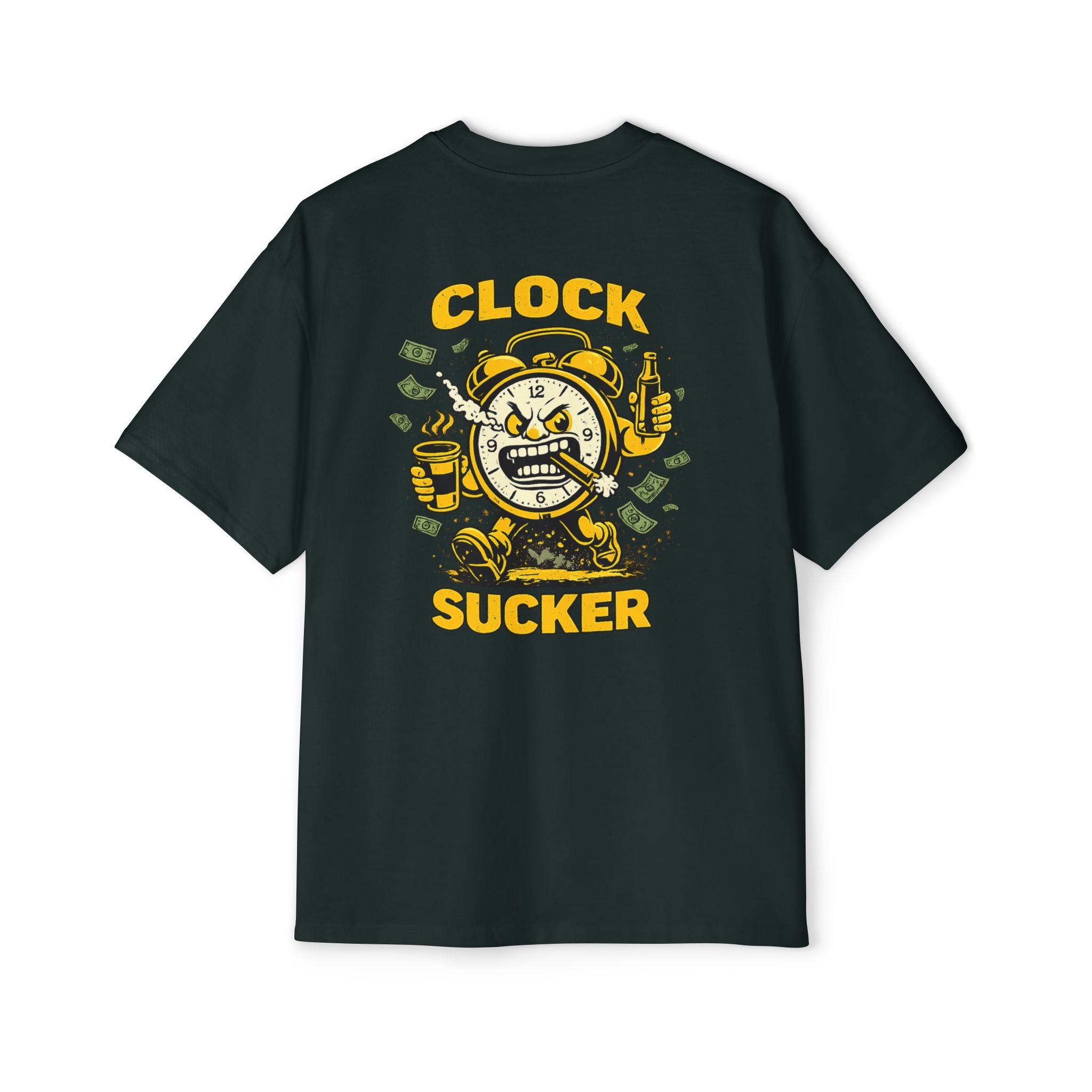 Clock Sucker Graphic Tee — Bold Retro Alarm Clock Design