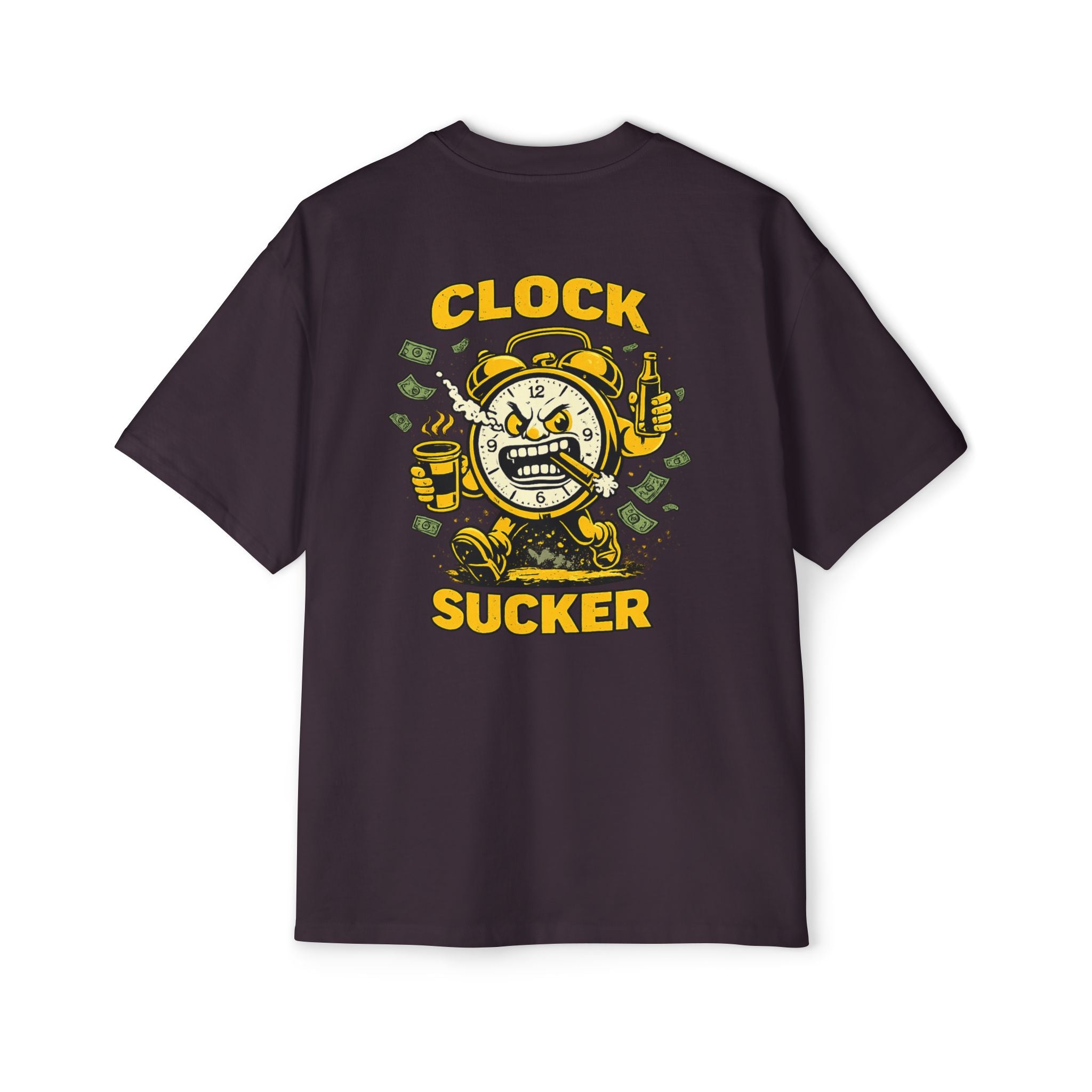 Clock Sucker Graphic Tee — Bold Retro Alarm Clock Design