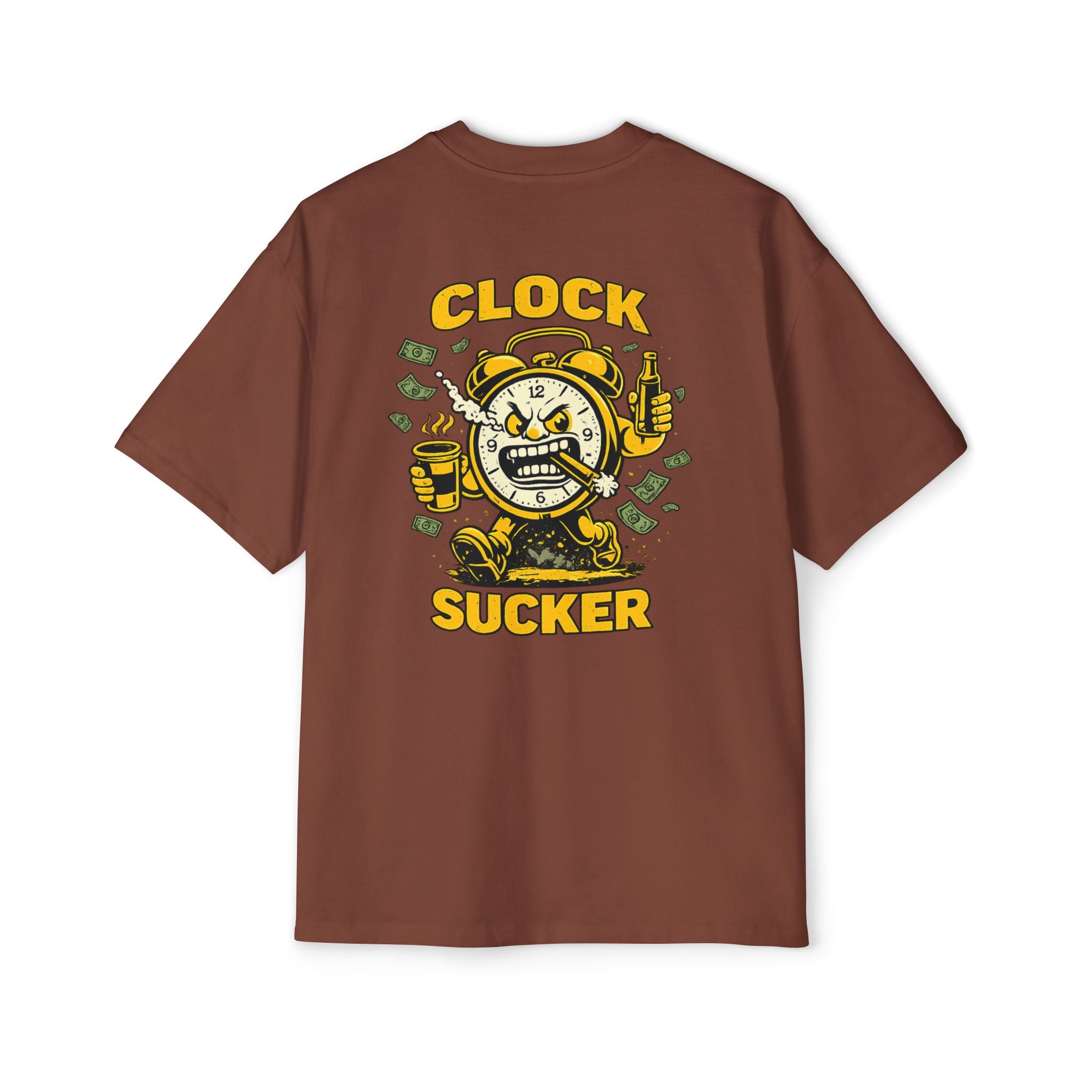 Clock Sucker Graphic Tee — Bold Retro Alarm Clock Design
