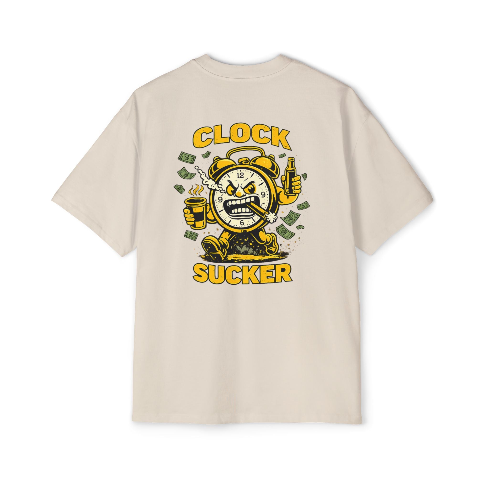 Clock Sucker Graphic Tee — Bold Retro Alarm Clock Design