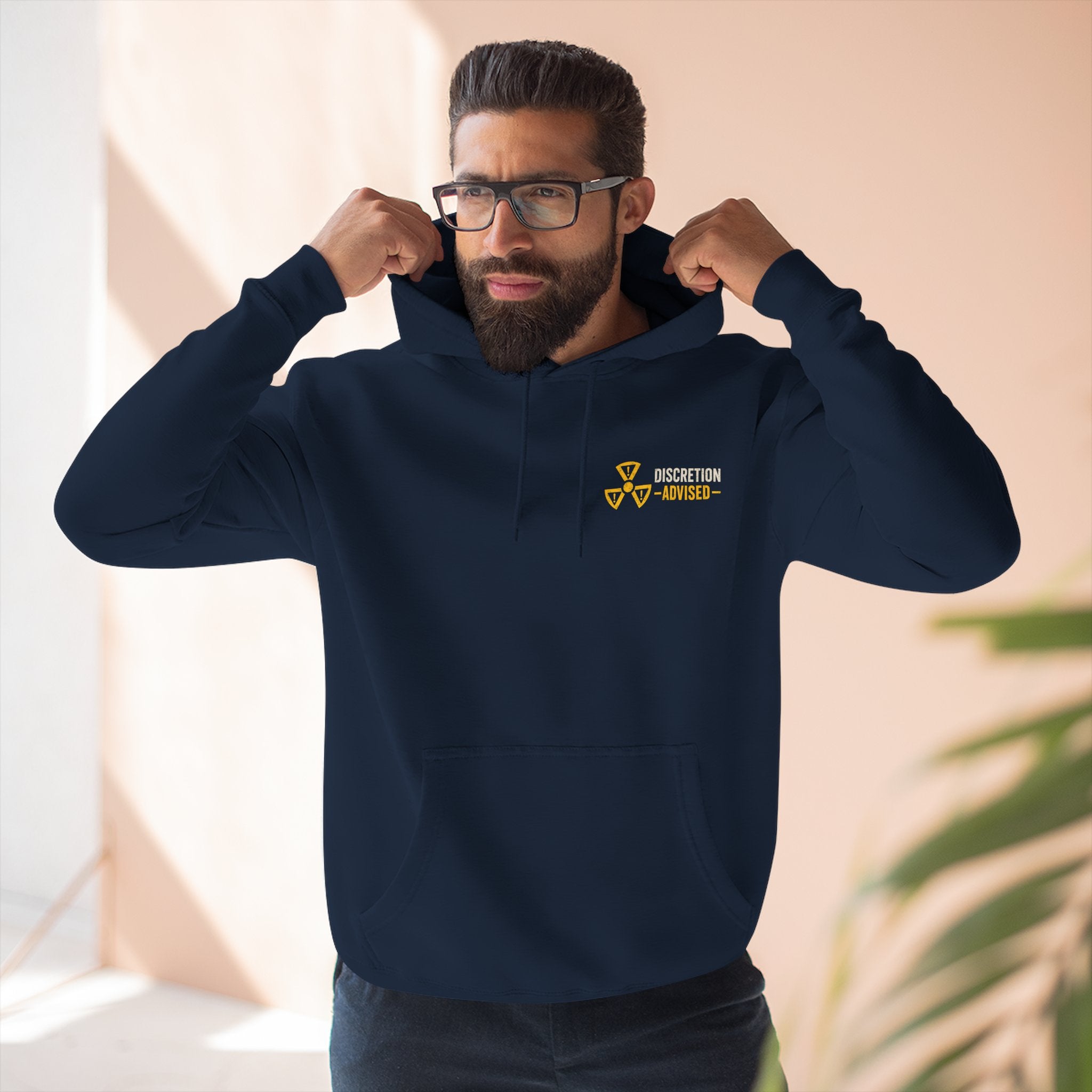 Three-Panel Fleece Hoodie — Vintage Worker vs. Rich Illustration Pullover