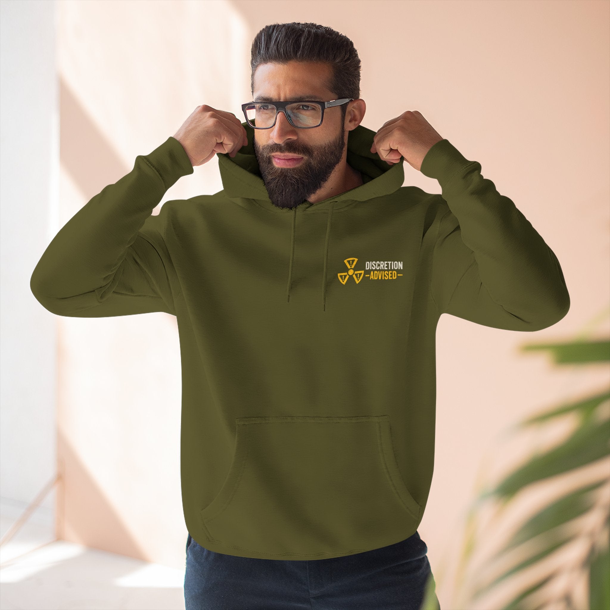 Three-Panel Fleece Hoodie — Vintage Worker vs. Rich Illustration Pullover