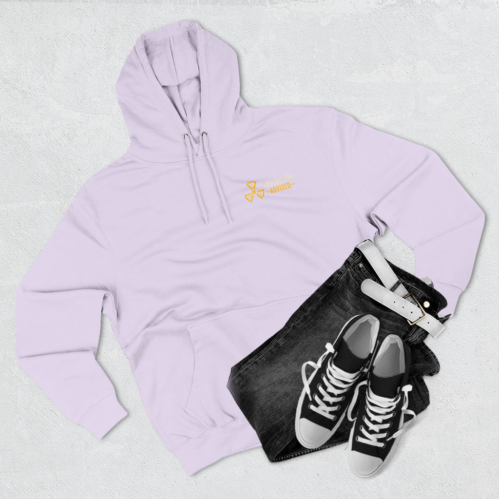 Three-Panel Fleece Hoodie — Vintage Worker vs. Rich Illustration Pullover