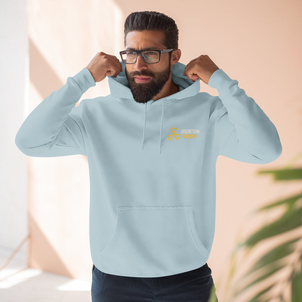 Three-Panel Fleece Hoodie — Vintage Worker vs. Rich Illustration Pullover