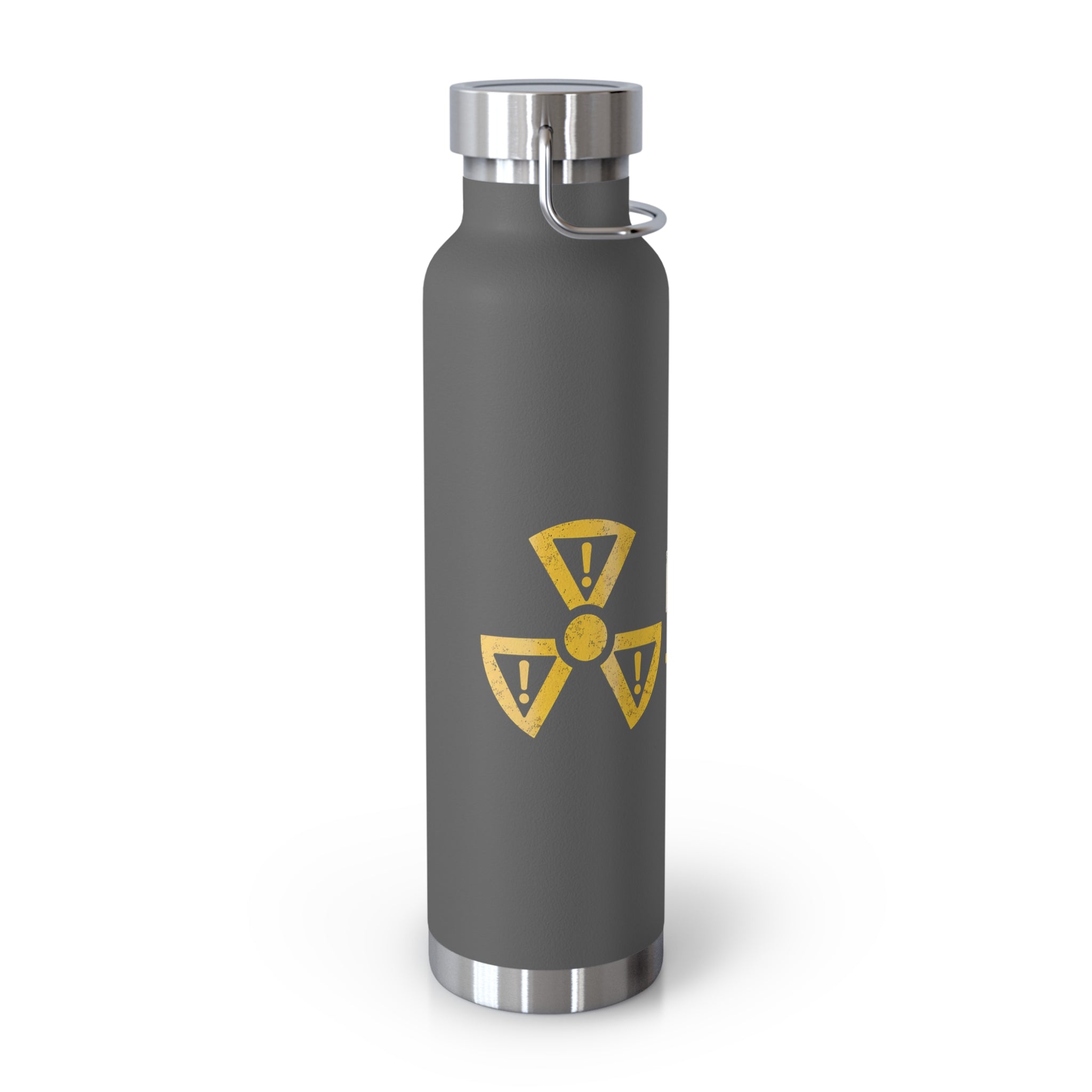 Insulated 22oz Water Bottle — 'Discretion Advised' Radiation Icon Stainless Vacuum Bottle