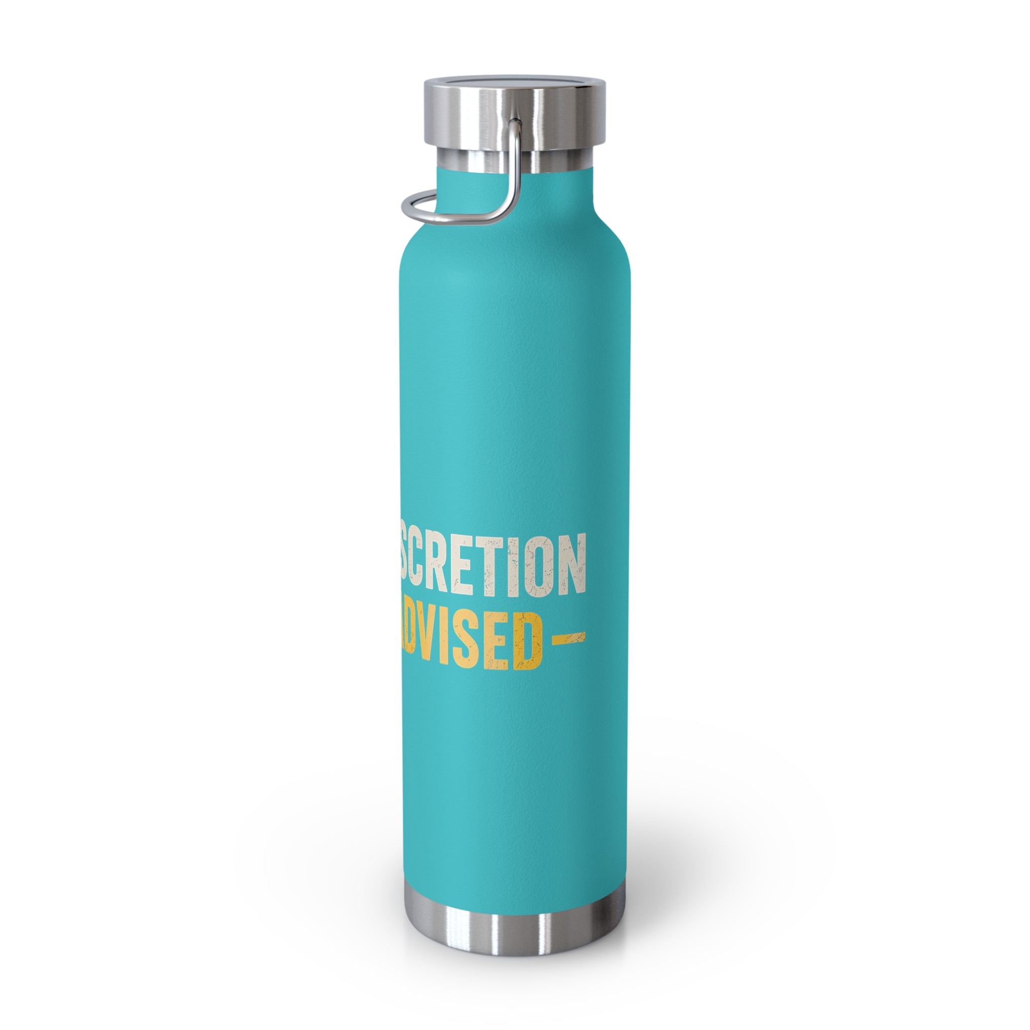 Insulated 22oz Water Bottle — 'Discretion Advised' Radiation Icon Stainless Vacuum Bottle