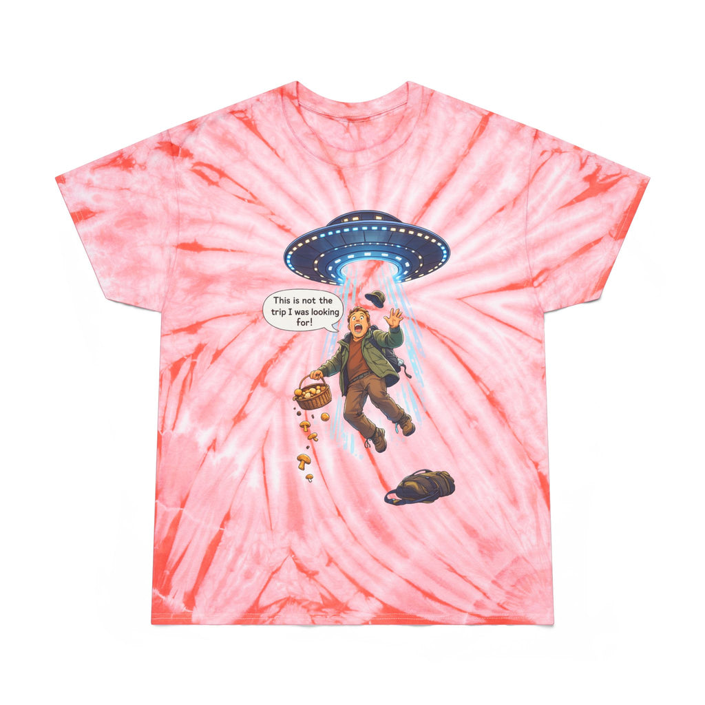 Alien Abduction Tie-Dye Tee — "This is not the trip" Graphic