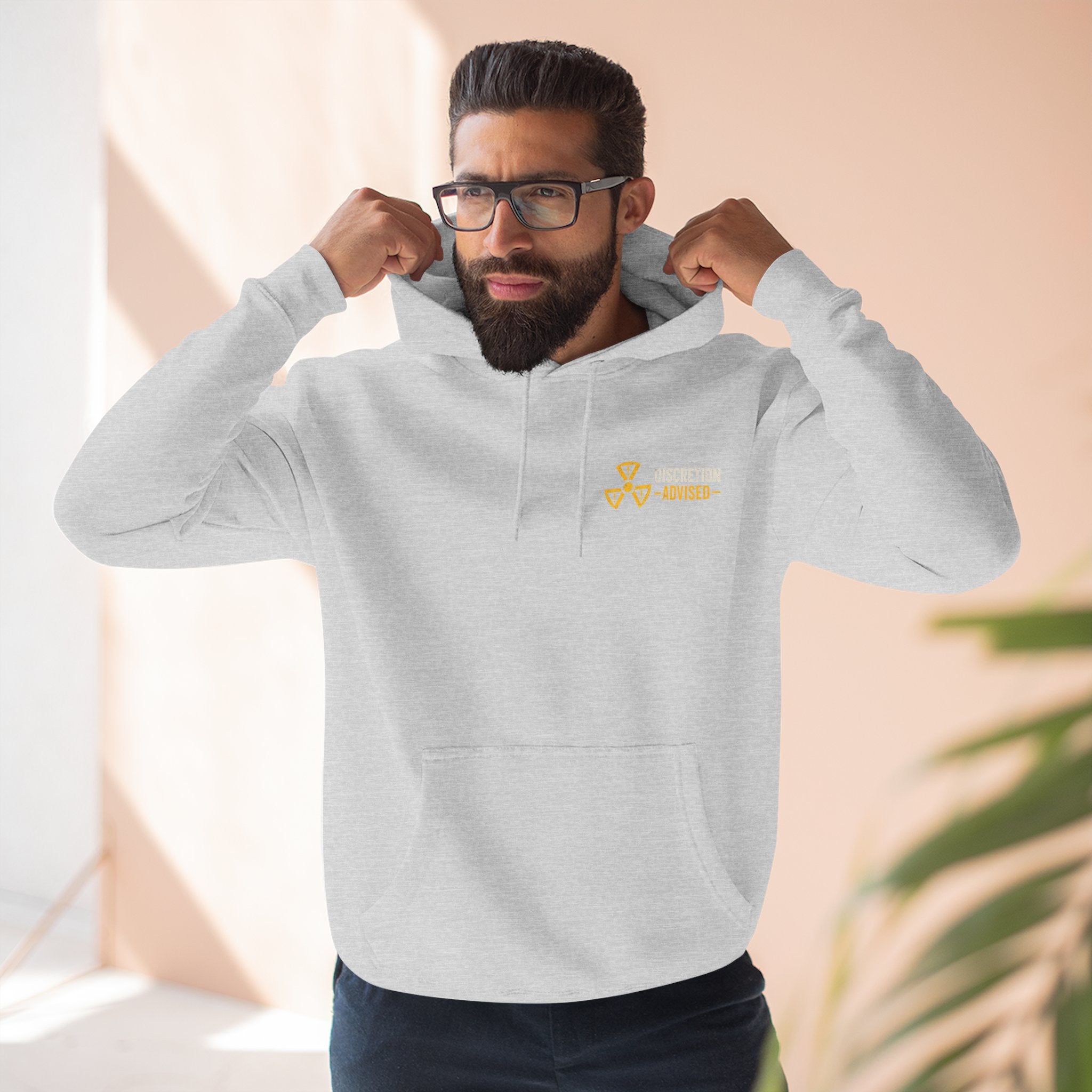 Three-Panel Fleece Hoodie — Vintage Worker vs. Rich Illustration Pullover