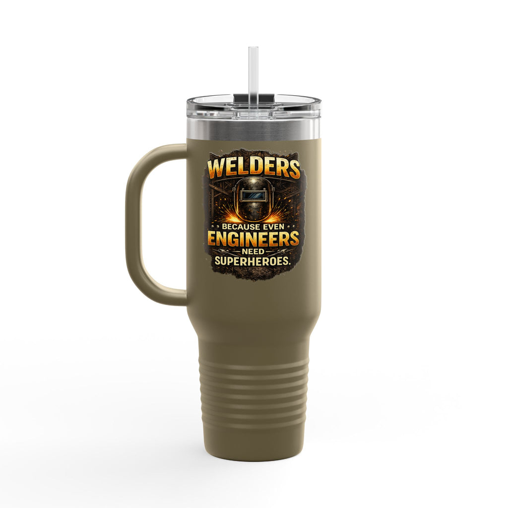 Welders 40oz Insulated Travel Mug – “Because Even Engineers Need Superheroes”