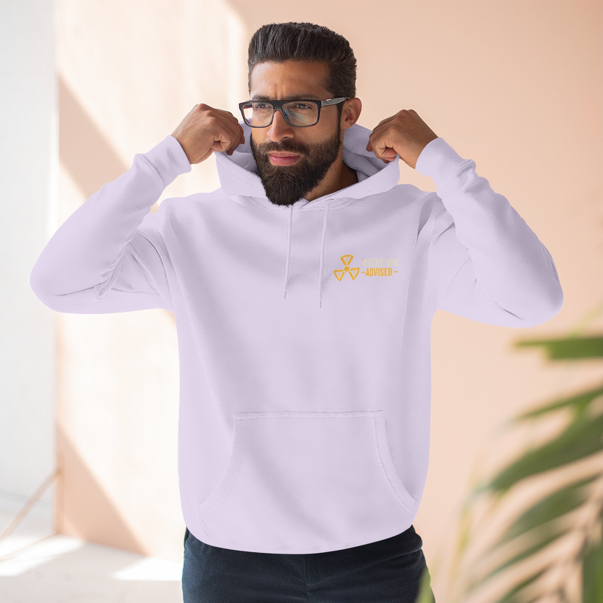 Three-Panel Fleece Hoodie — Vintage Worker vs. Rich Illustration Pullover