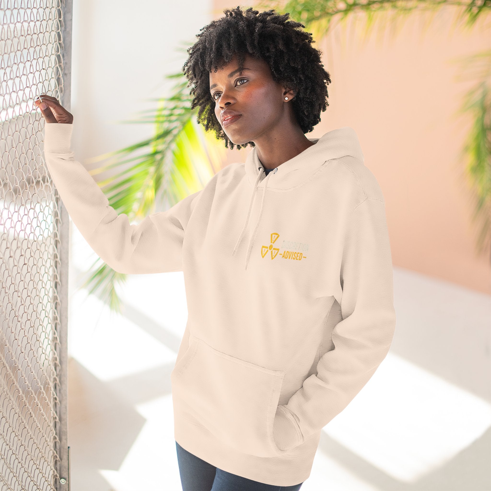 Three-Panel Fleece Hoodie — Vintage Worker vs. Rich Illustration Pullover