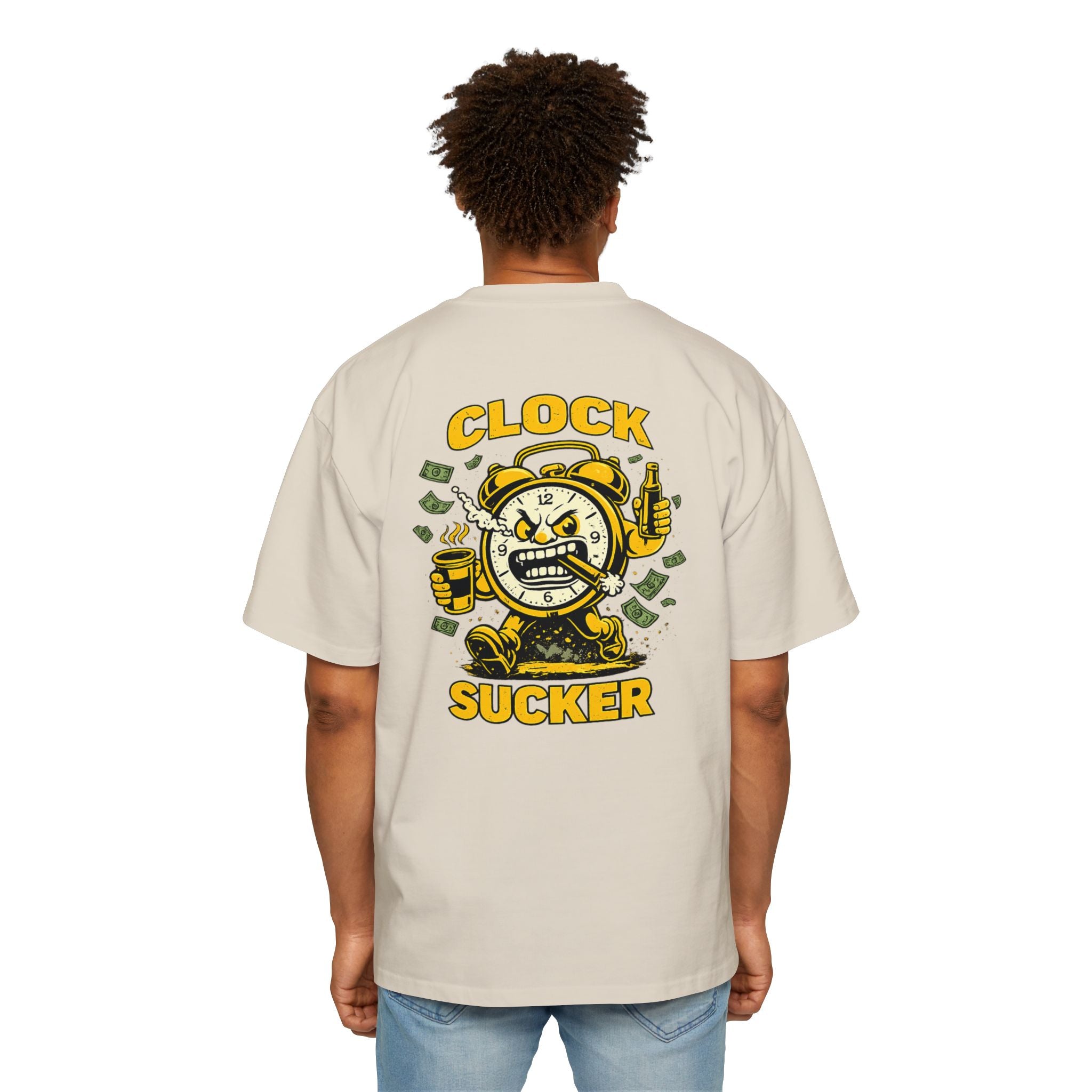 Clock Sucker Graphic Tee — Bold Retro Alarm Clock Design