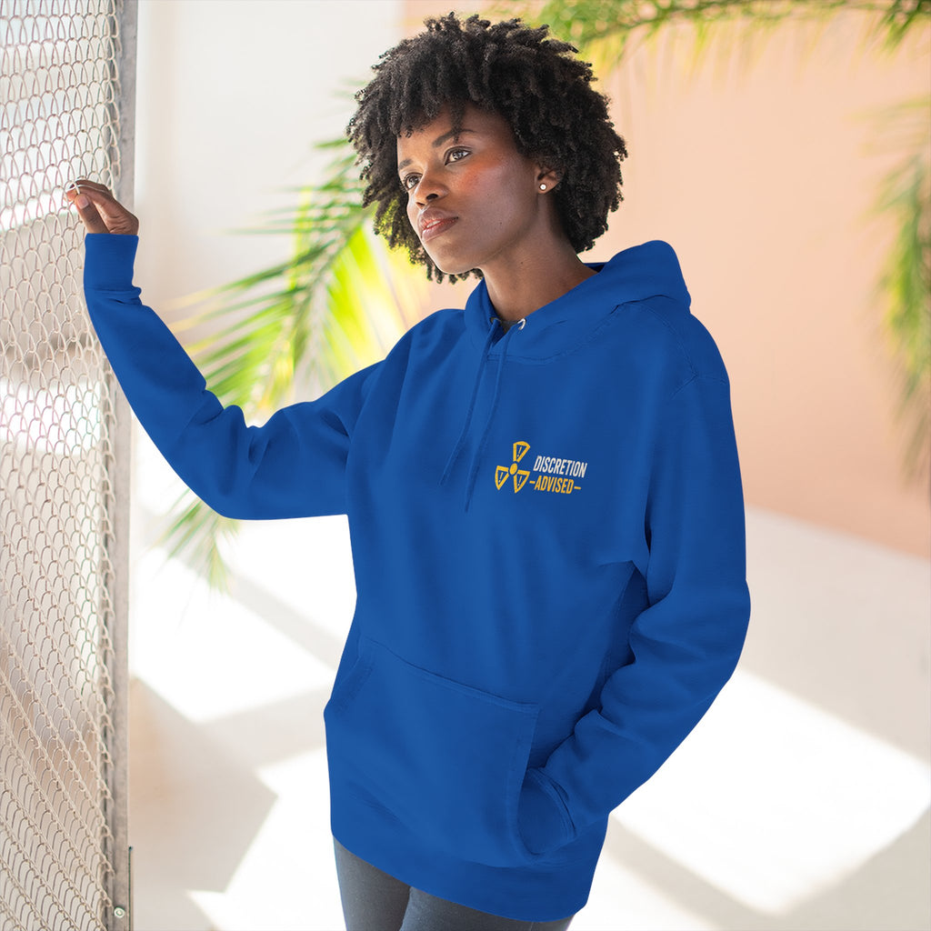 Three-Panel Fleece Hoodie — Vintage Worker vs. Rich Illustration Pullover