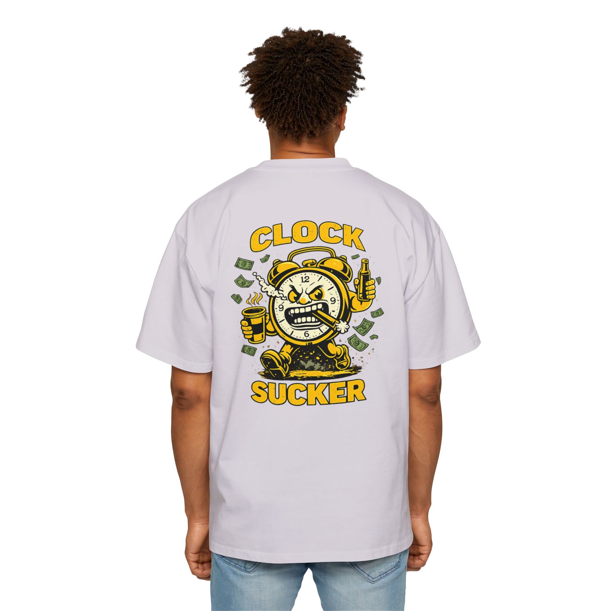 Clock Sucker Graphic Tee — Bold Retro Alarm Clock Design