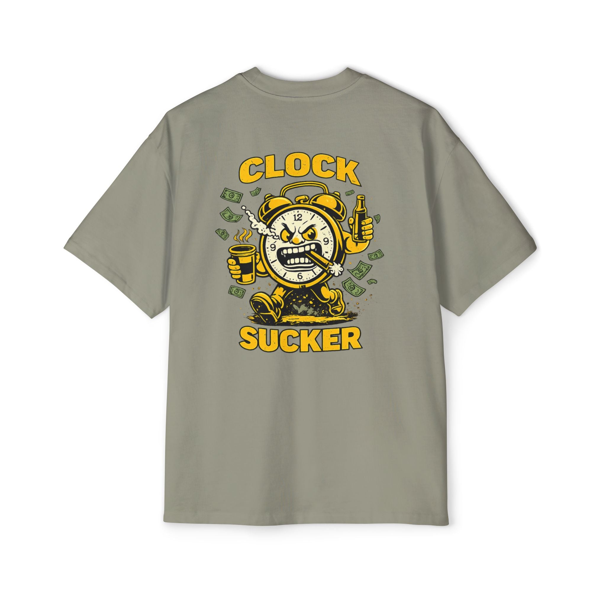 Clock Sucker Graphic Tee — Bold Retro Alarm Clock Design